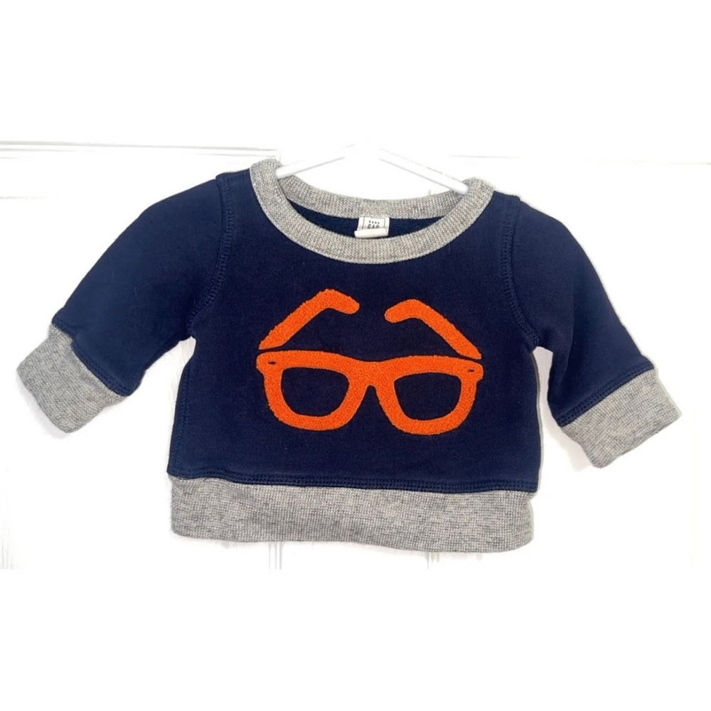 Baby Gap Orange Glasses Blue Sweater  3-6 Months